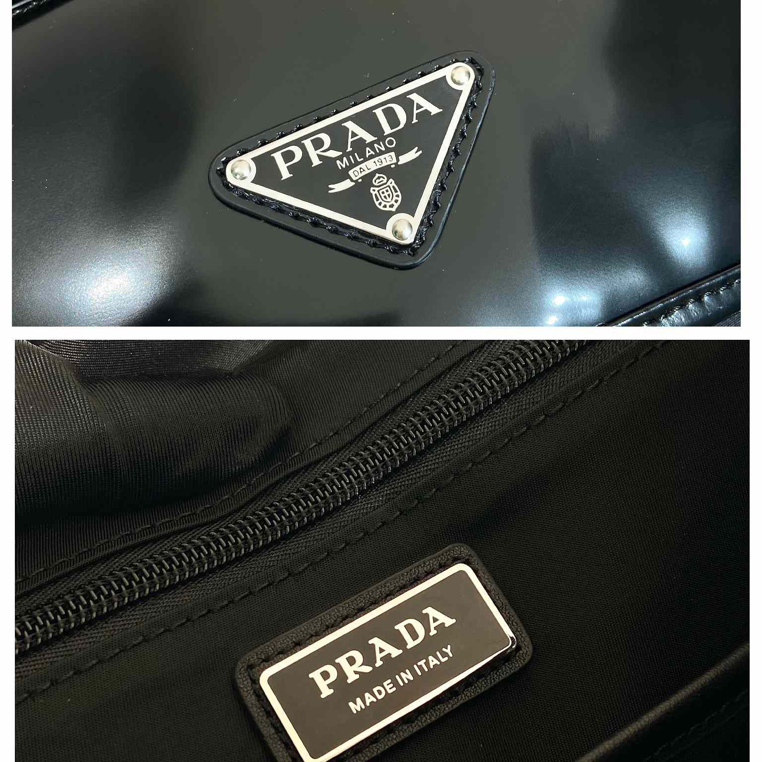 Prada Re-Nylon And Brushed Leather Backpack - DesignerGu