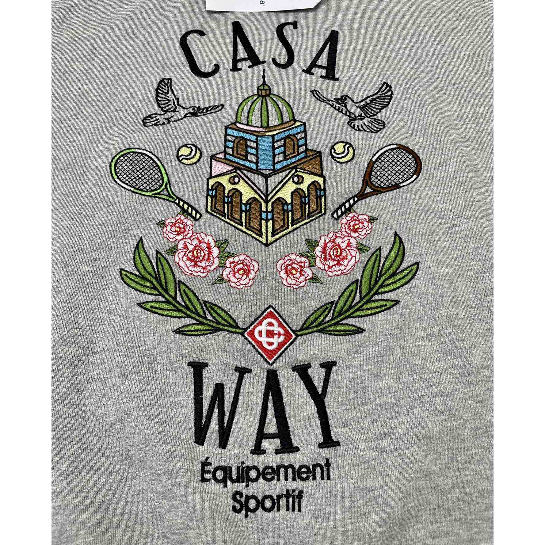 Casablanca Casa Way-embroidered CCotton Sweatshirt - DesignerGu