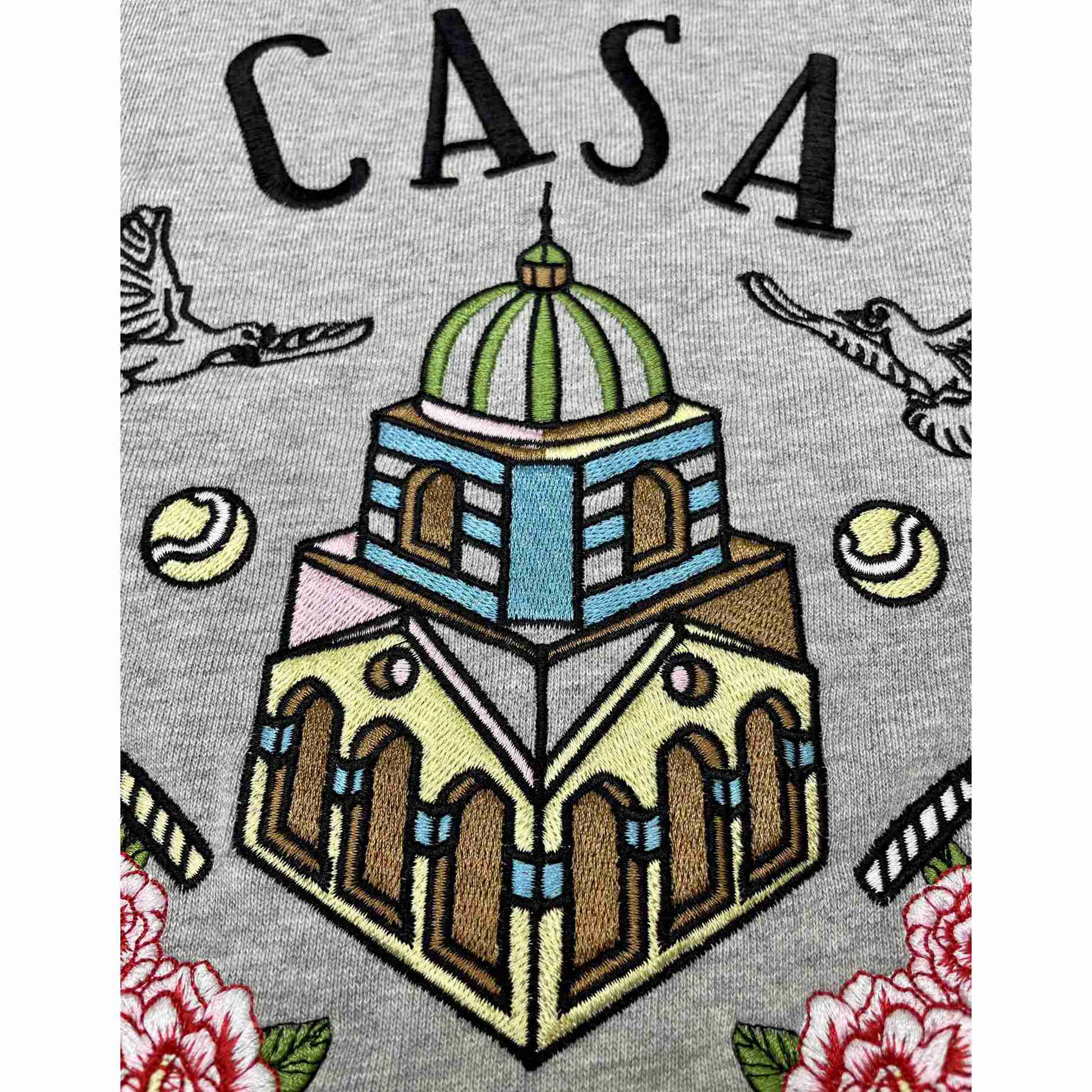 Casablanca Casa Way-embroidered CCotton Sweatshirt - DesignerGu