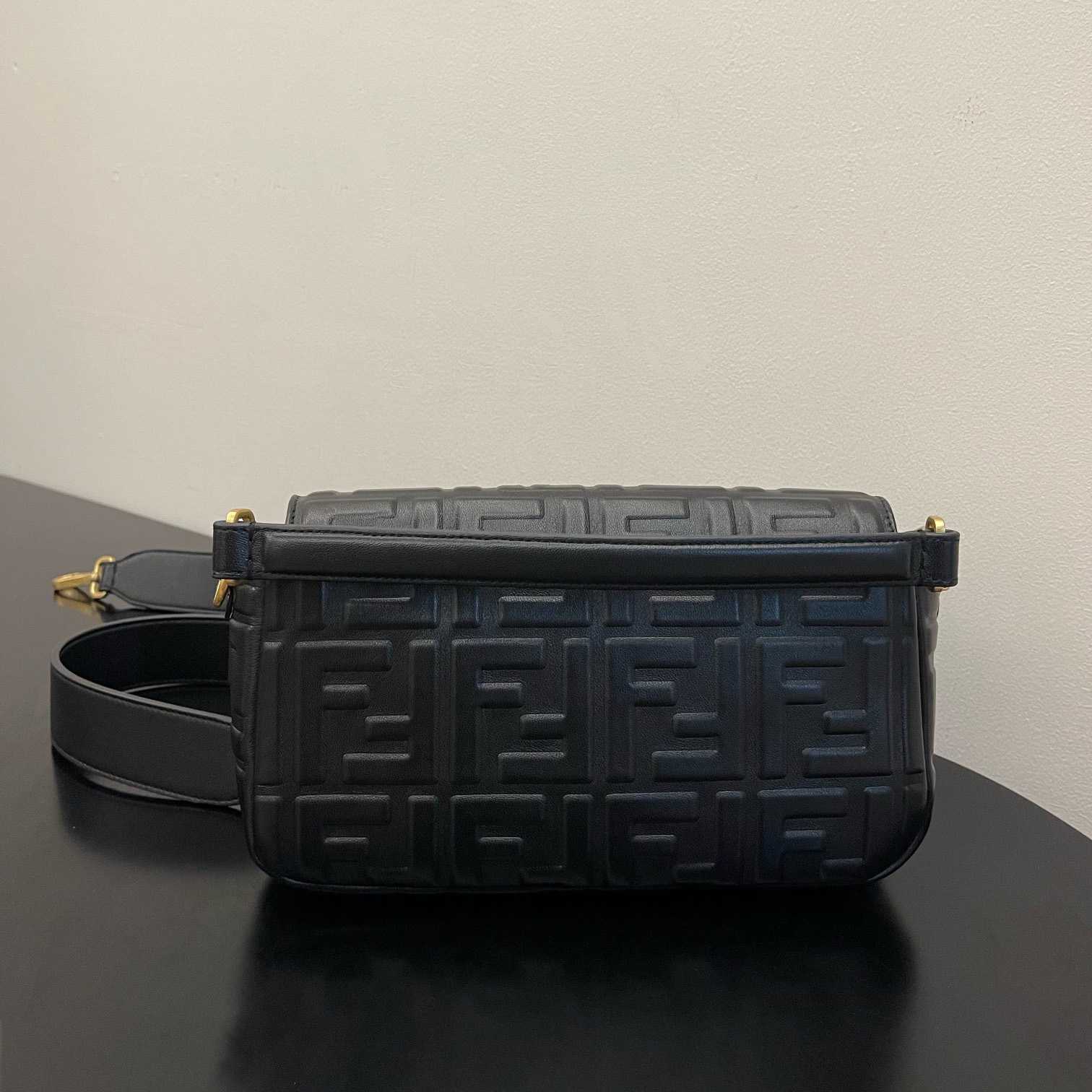 Fendi Baguette Black Leather Bag - DesignerGu