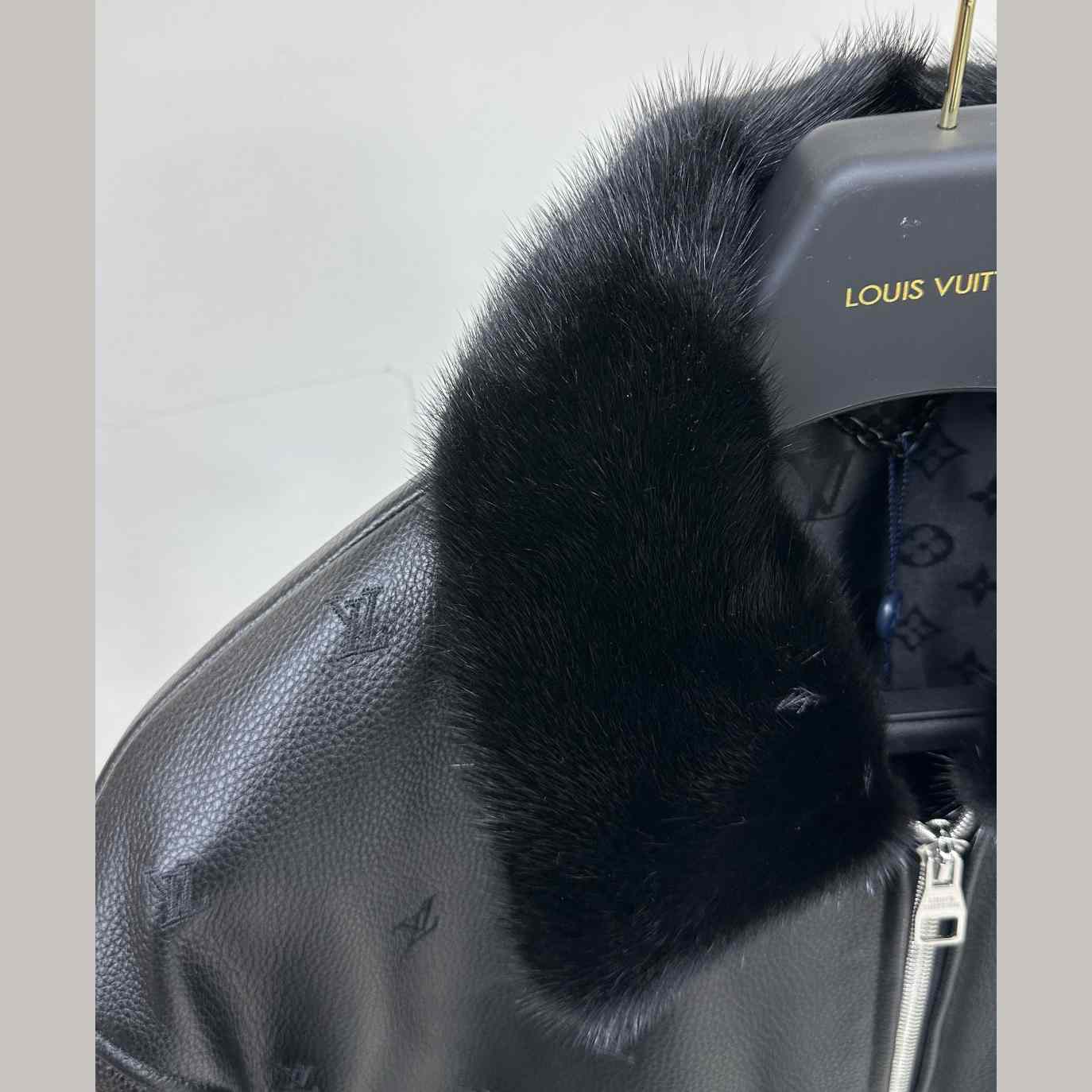 Louis Vuitton Leather Aviator Mink Collar    1AFIPA - DesignerGu