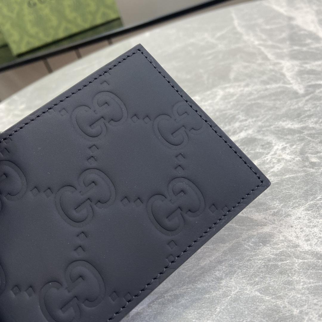 Gucci GG Rubber-effect Bi-fold Wallet - DesignerGu