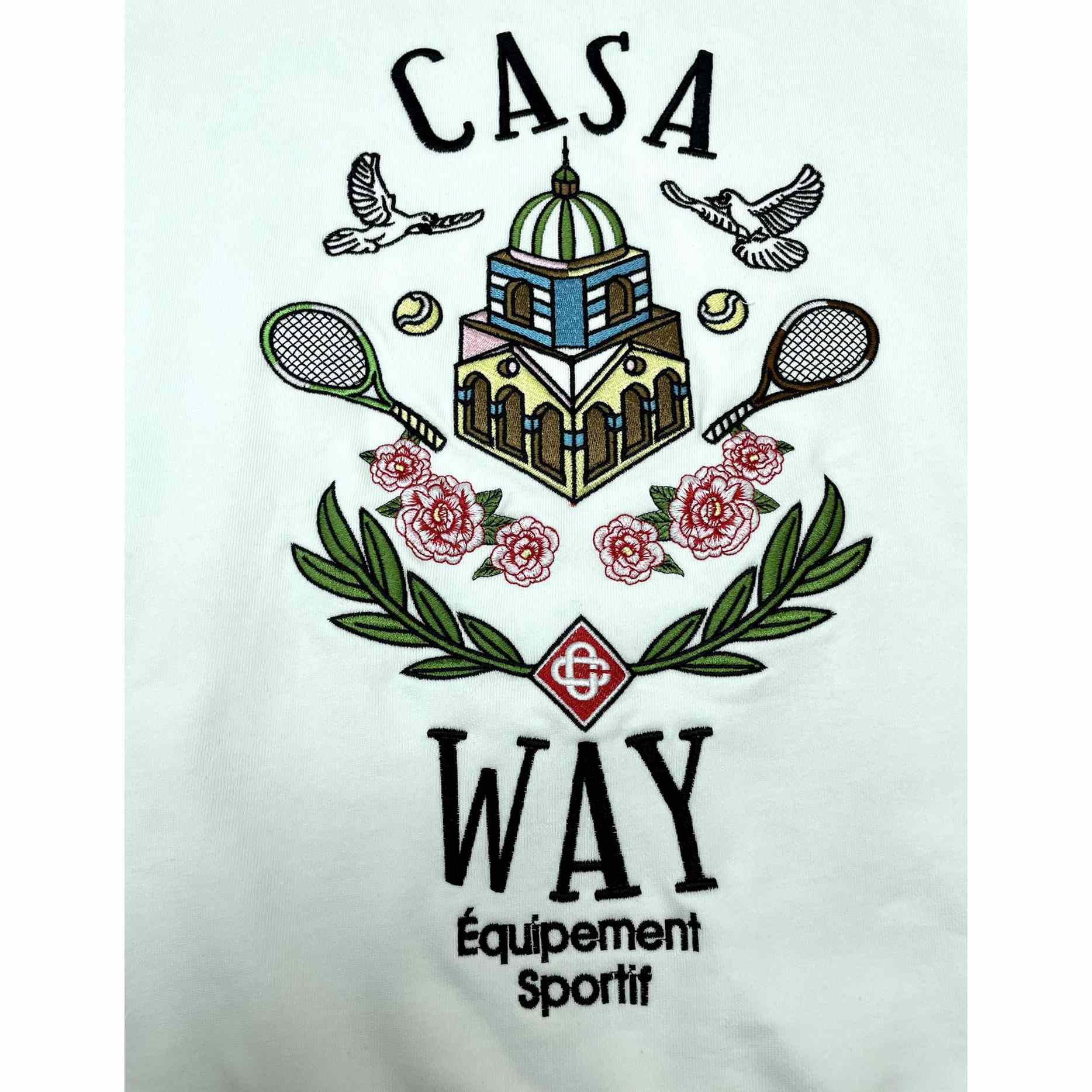 Casablanca Casa Way-embroidered CCotton Sweatshirt - DesignerGu