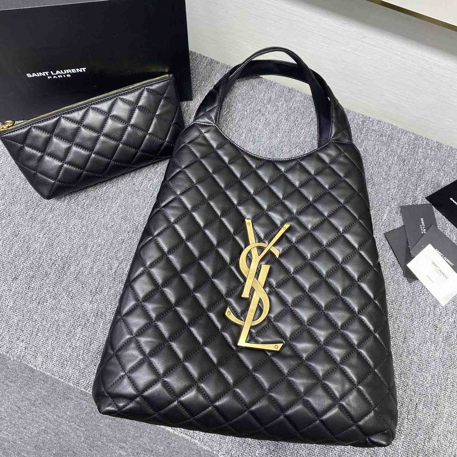 Saint Laurent Icare Maxi Shopping Bag In Quilted Lambskin - DesignerGu