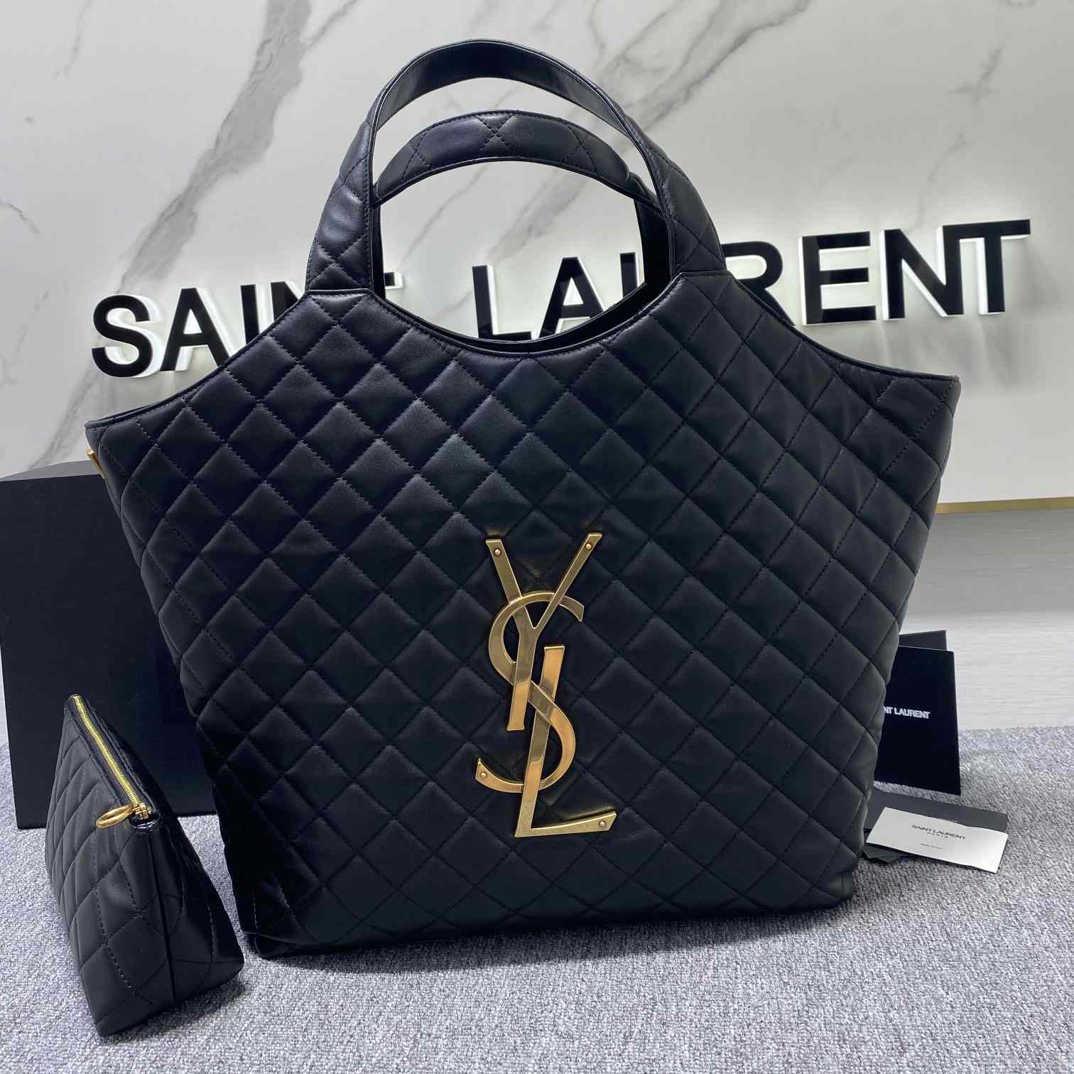 Saint Laurent Icare Maxi Shopping Bag In Quilted Lambskin - DesignerGu