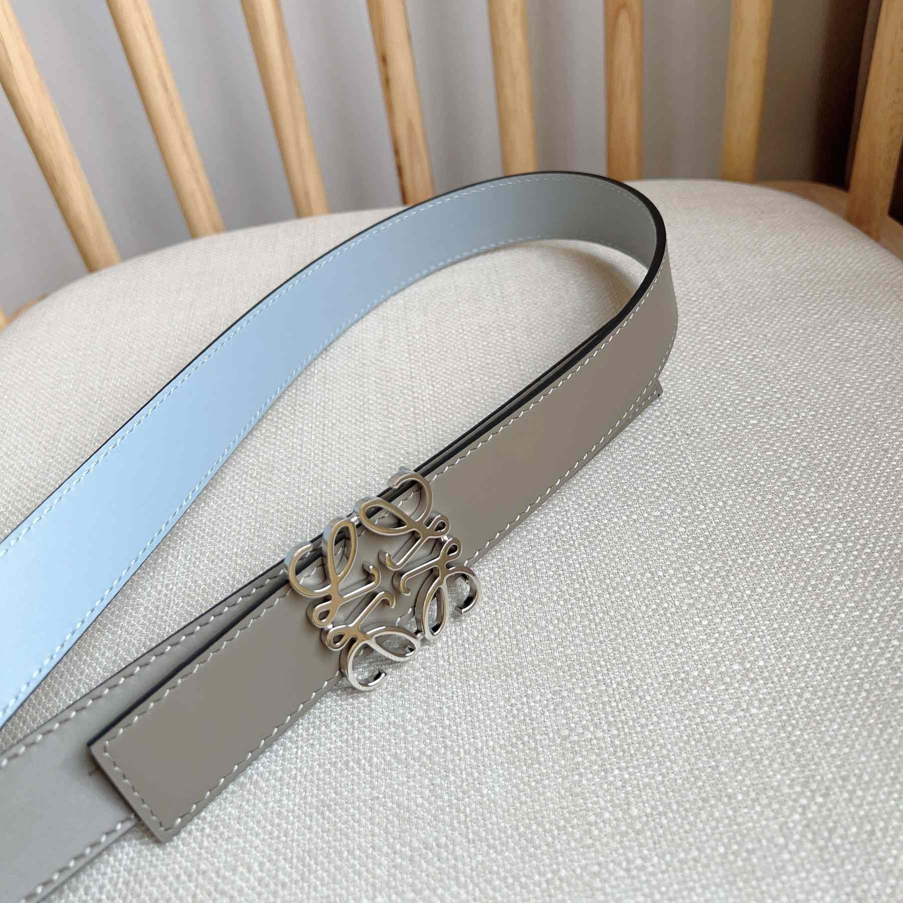 Loewe Reversible Anagram Belt In Smooth Calfskin - DesignerGu