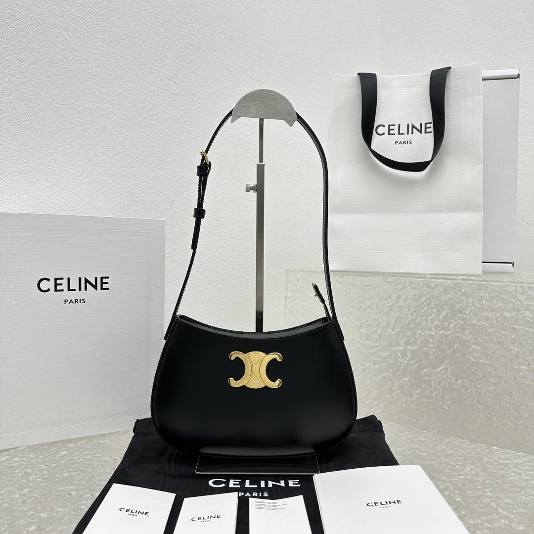 Celine Medium Tilly Bag In Shiny Calfskin - DesignerGu