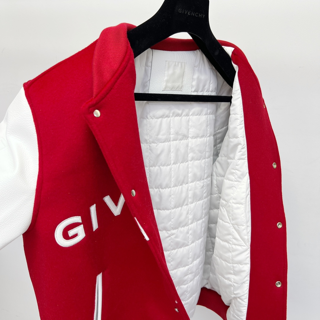 Givenchy Varsity Jacket In Wool And Leather - DesignerGu