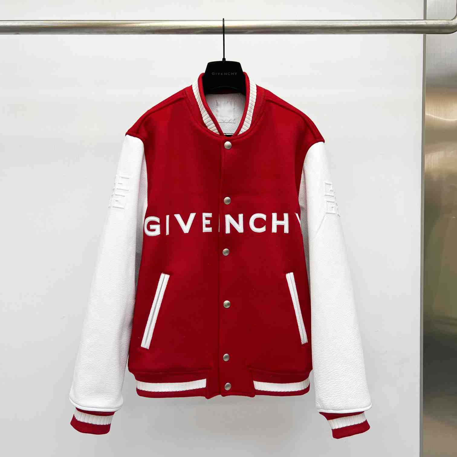 Givenchy Varsity Jacket In Wool And Leather - DesignerGu