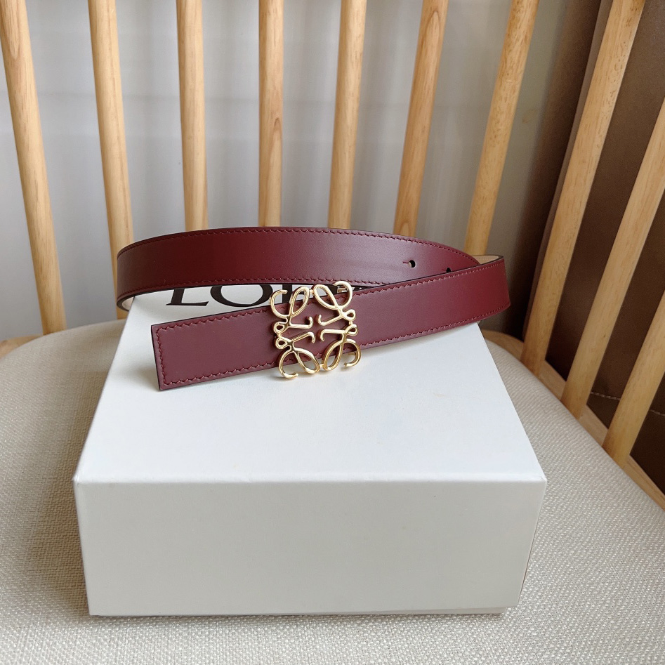 Loewe Reversible Anagram Belt In Smooth Calfskin - DesignerGu