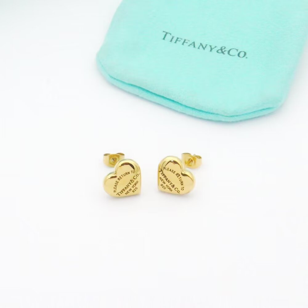 Tiffany&CO Full Heart Earrings - DesignerGu