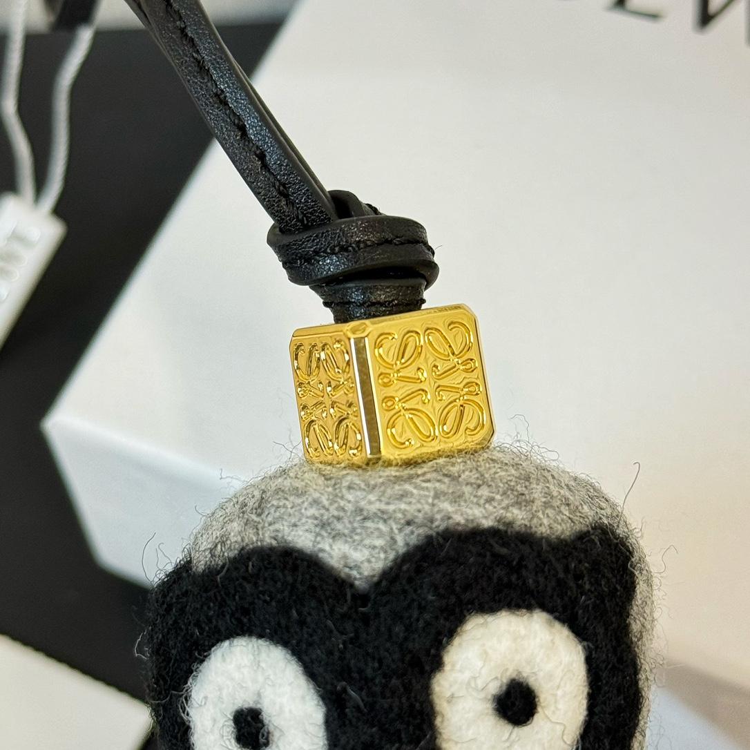 Loewe Owl charm In Felt And Calfskin - DesignerGu