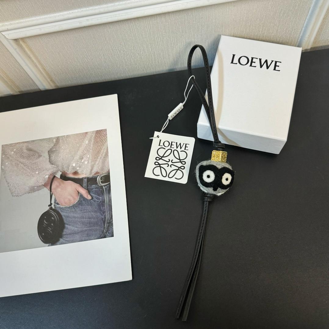 Loewe Owl charm In Felt And Calfskin - DesignerGu