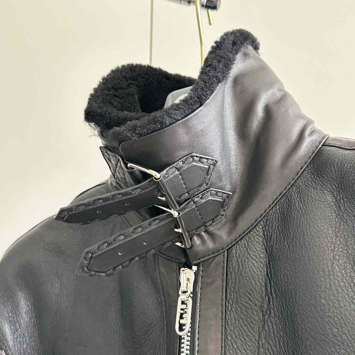 Fendi Black Shearling Jacket - DesignerGu