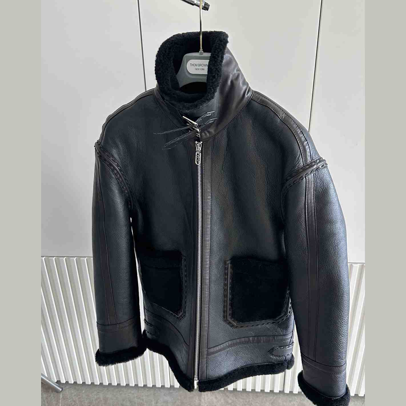 Fendi Black Shearling Jacket - DesignerGu