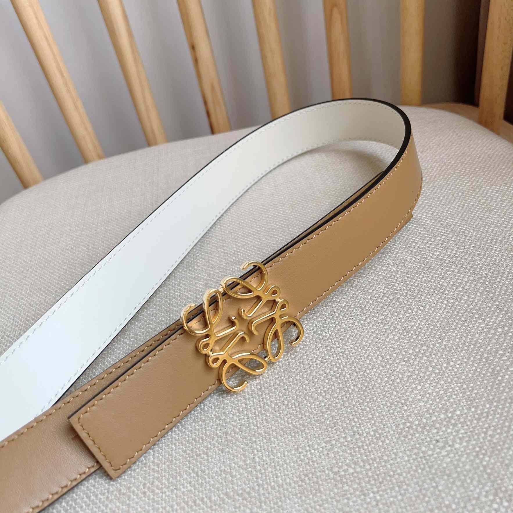 Loewe Reversible Anagram Belt In Smooth Calfskin - DesignerGu