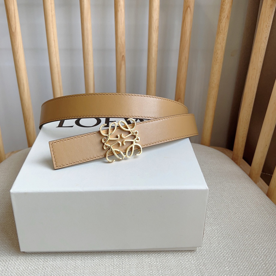 Loewe Reversible Anagram Belt In Smooth Calfskin - DesignerGu