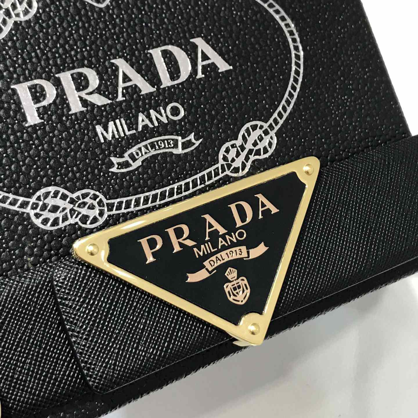 Prada Reversible Saffiano Leather Belt Strap - DesignerGu