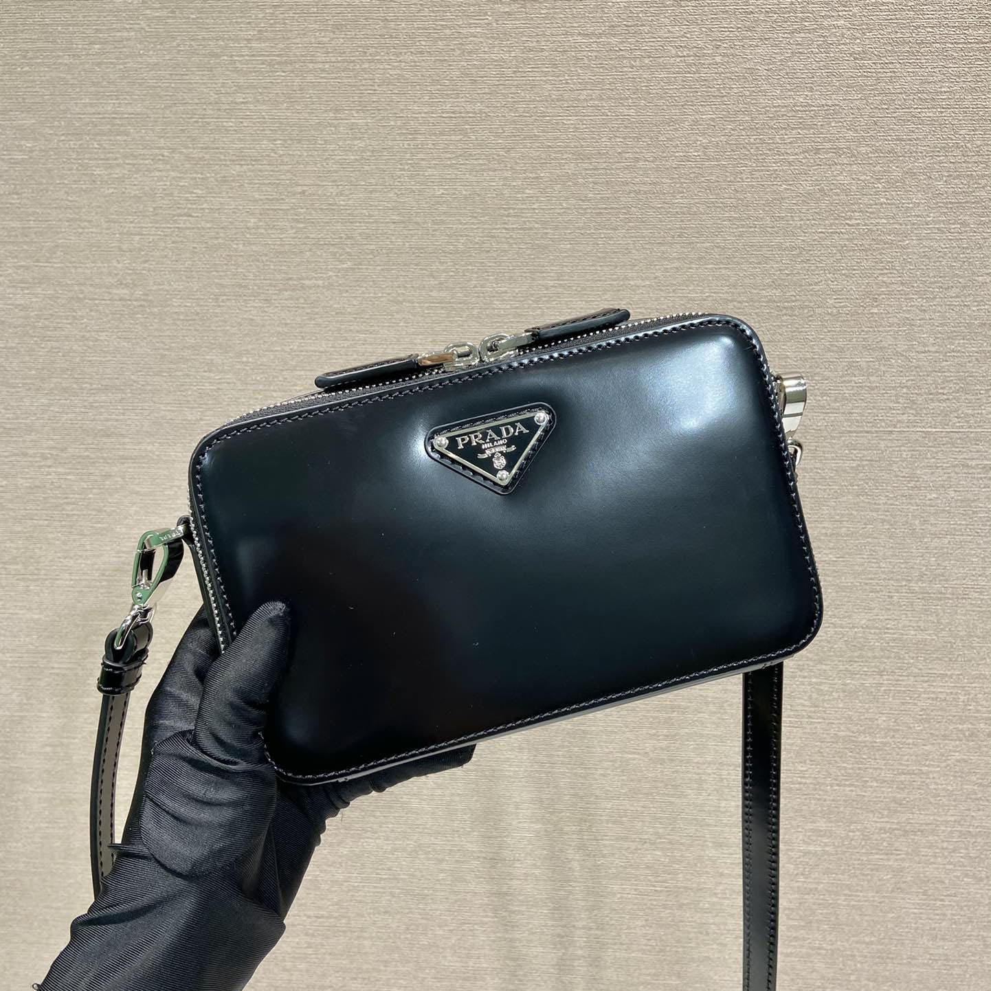 Prada Brique Brushed Leather Bag - DesignerGu