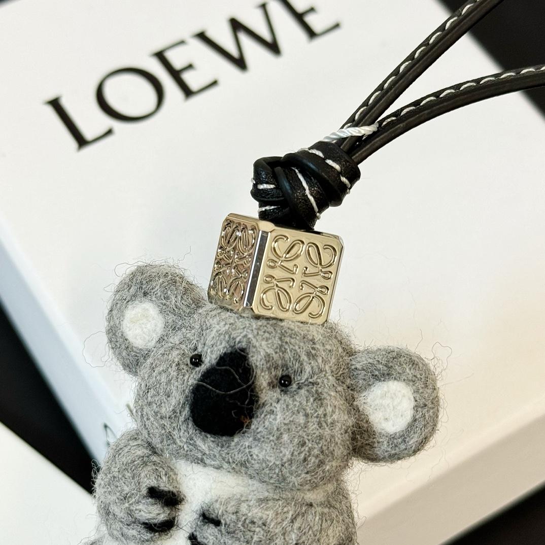 Loewe Koala Charm In Felt And Calfskin - DesignerGu