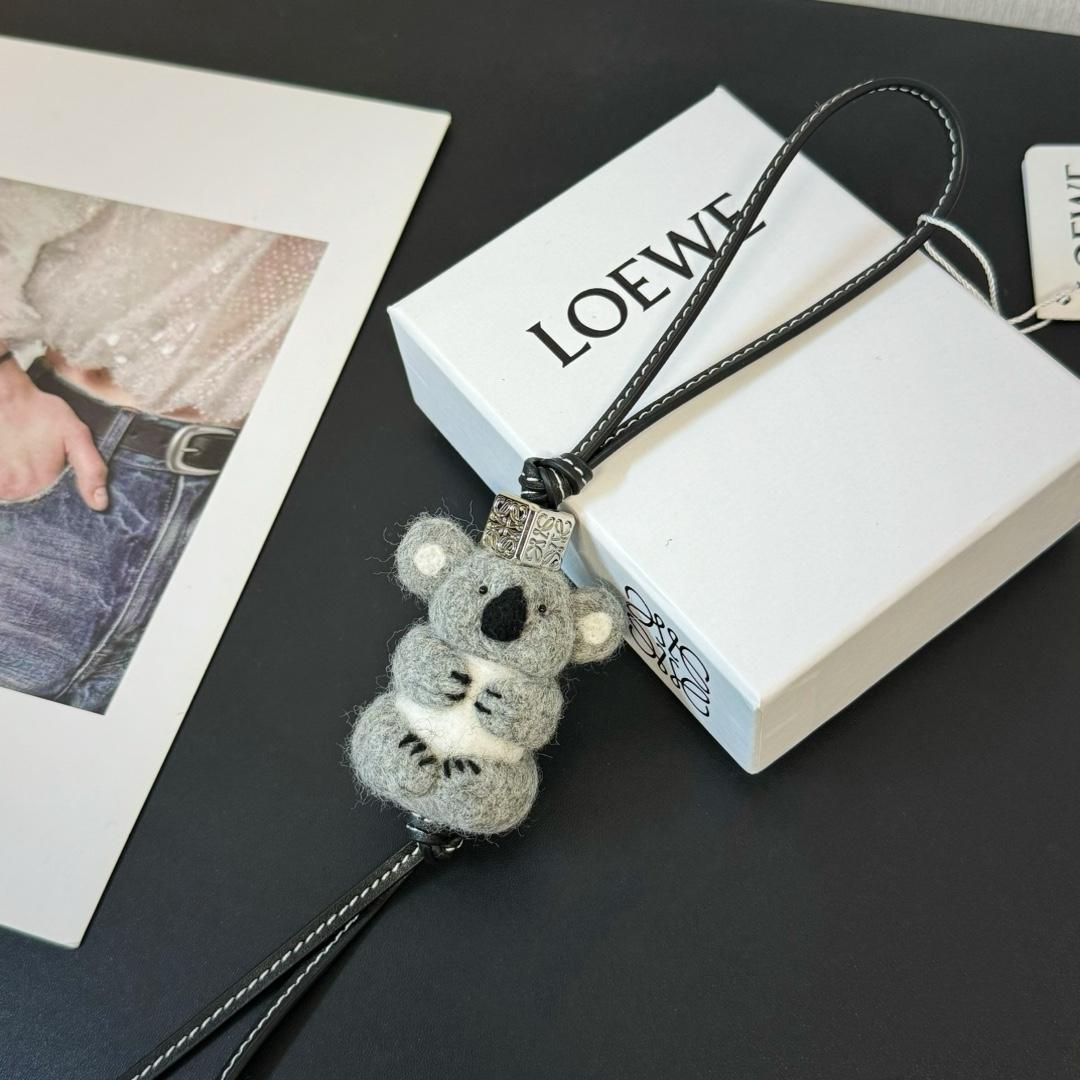 Loewe Koala Charm In Felt And Calfskin - DesignerGu