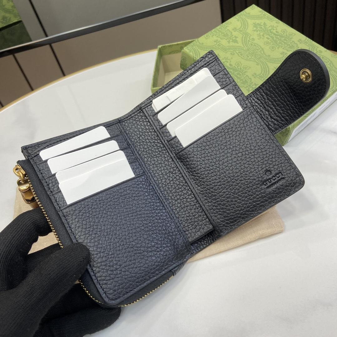 Gucci Medium double G Wallet With Bamboo - DesignerGu