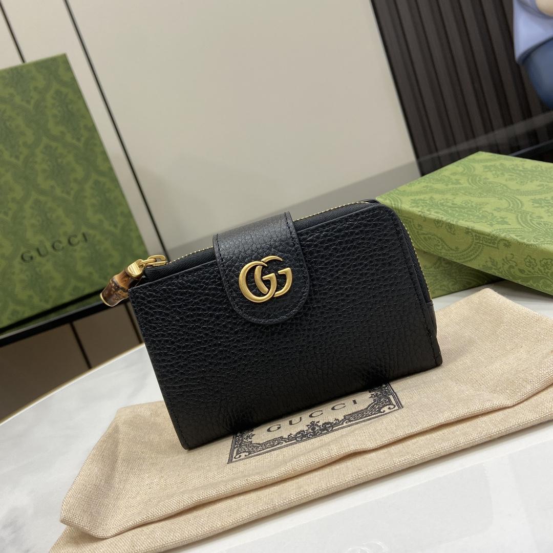 Gucci Medium double G Wallet With Bamboo - DesignerGu