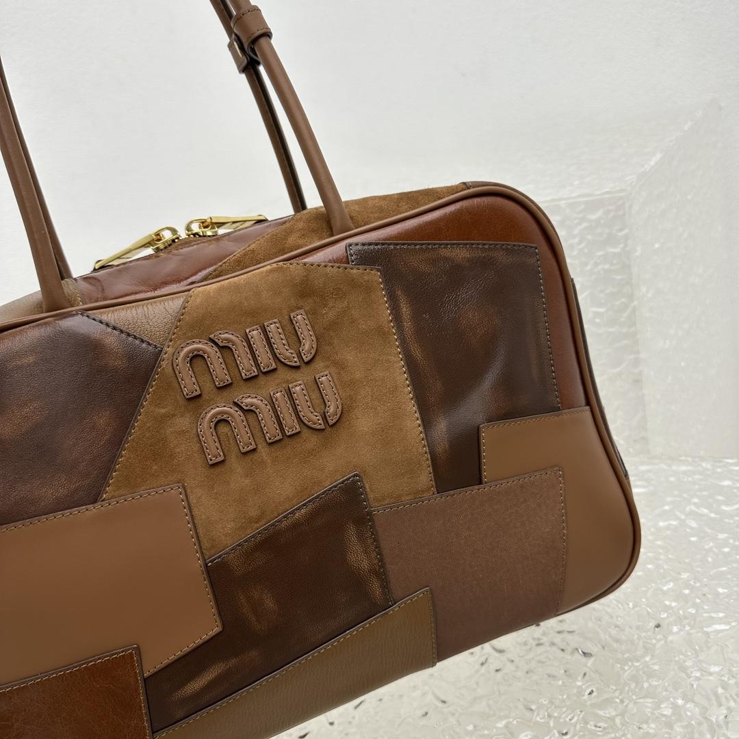 Miu Miu Leather Patchwork Bag - DesignerGu