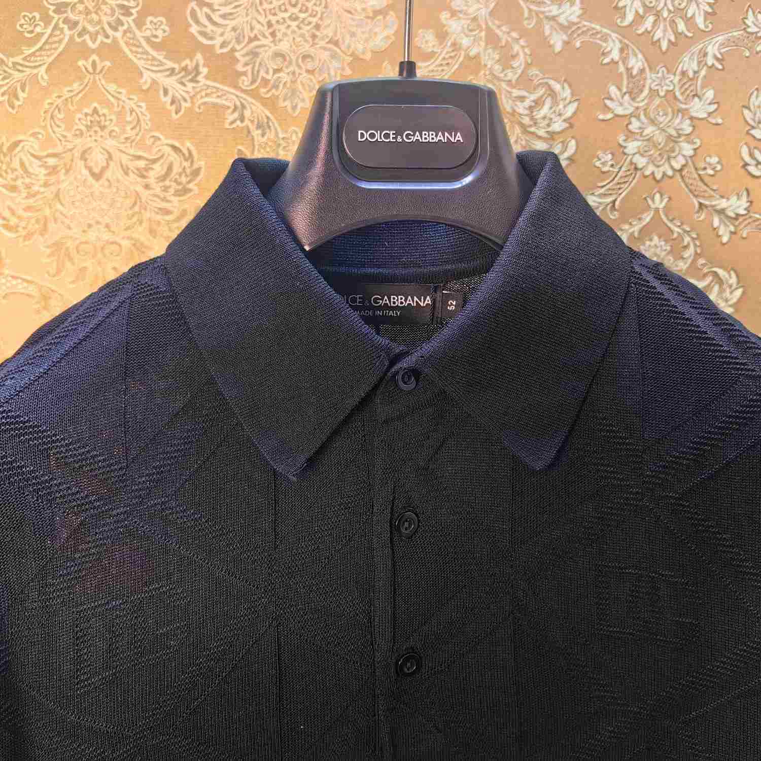 Dolce & Gabbana 3D Silk Jacquard Polo-shirt  - DesignerGu