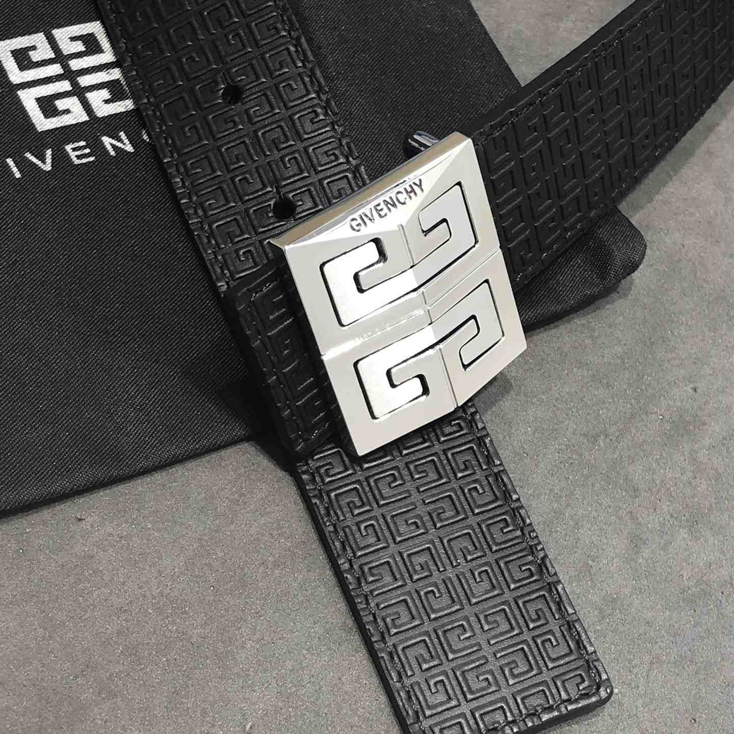 Givenchy 4G Reversible Belt In Leather And 4G Coated Canvas - DesignerGu