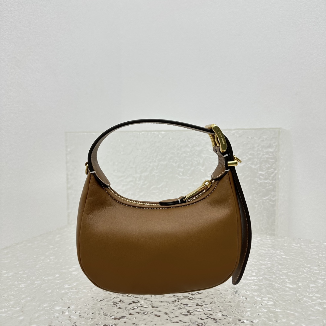 Miu Miu Leather Hobo Bag - DesignerGu