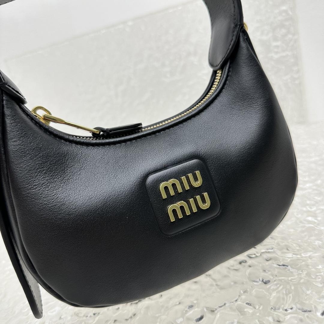 Miu Miu Leather Hobo Bag - DesignerGu