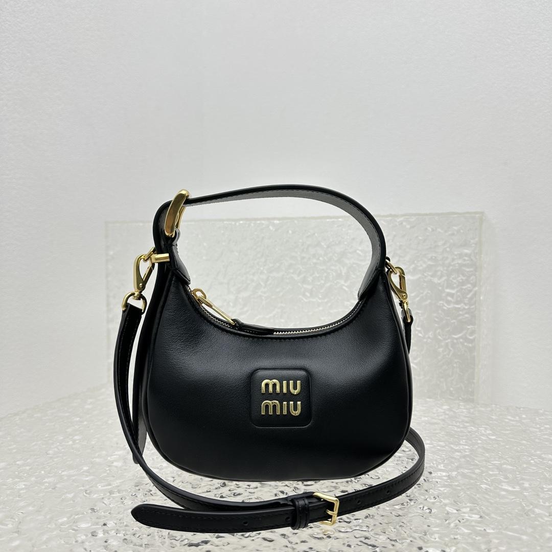 Miu Miu Leather Hobo Bag - DesignerGu