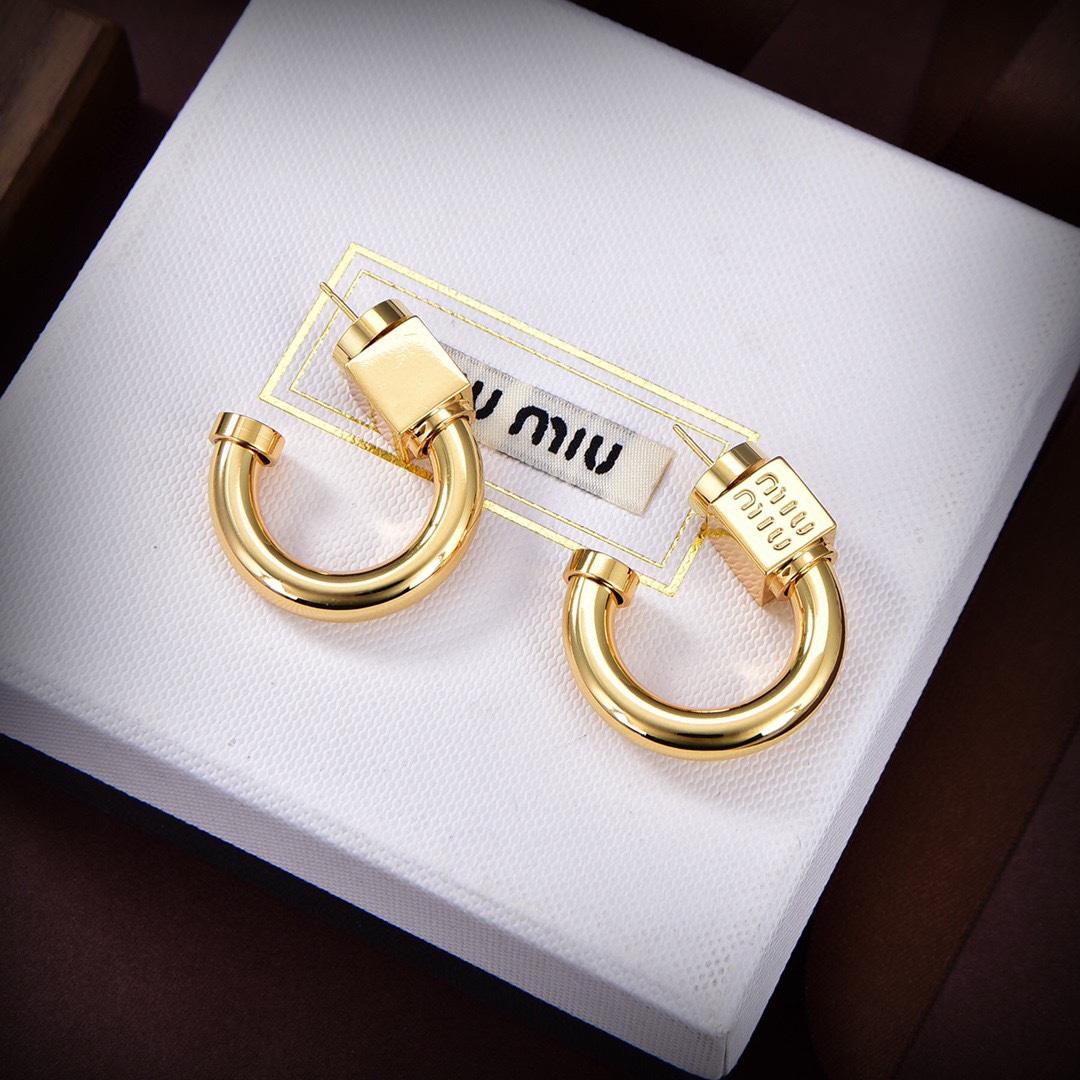 Miu Miu Metal Earrings - DesignerGu