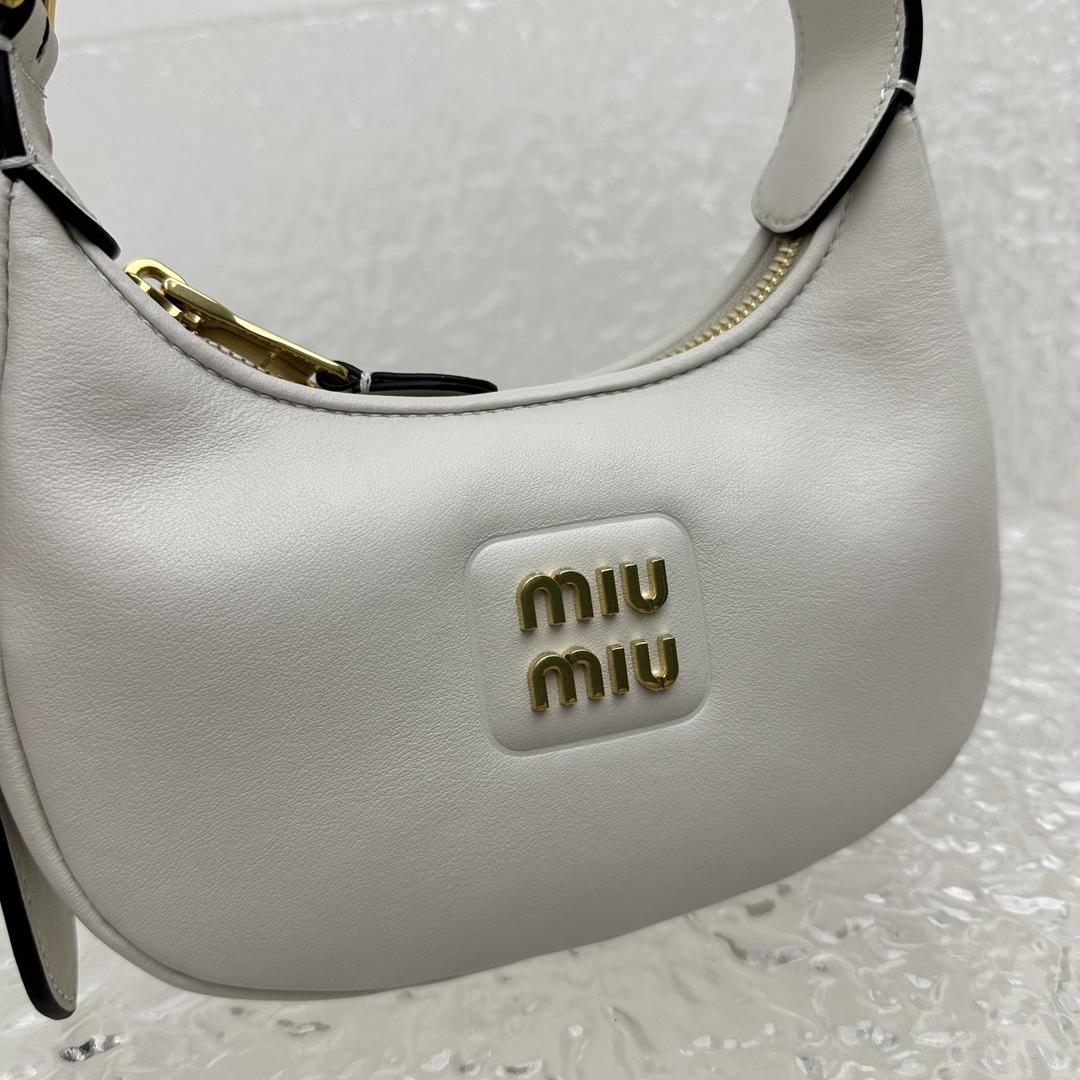 Miu Miu Leather Hobo Bag - DesignerGu