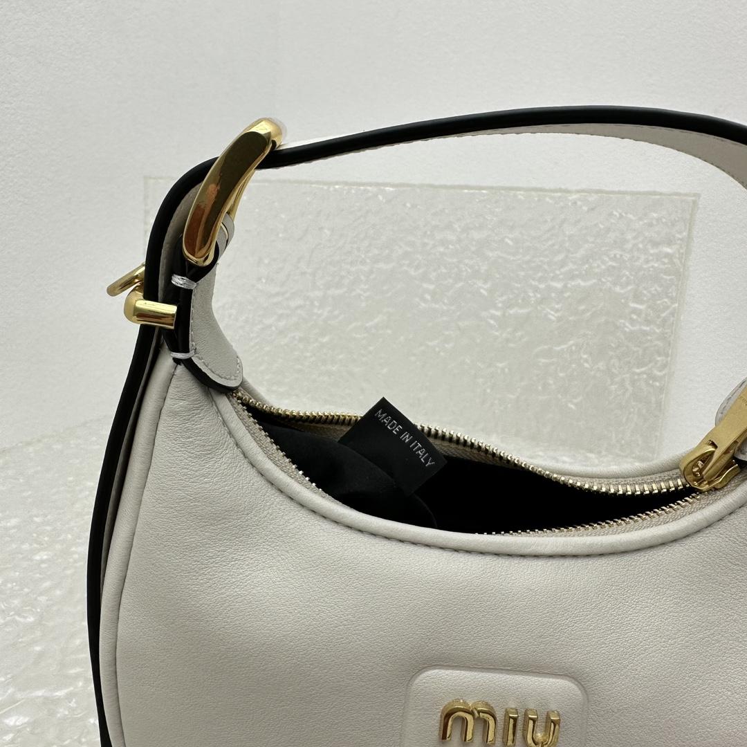 Miu Miu Leather Hobo Bag - DesignerGu