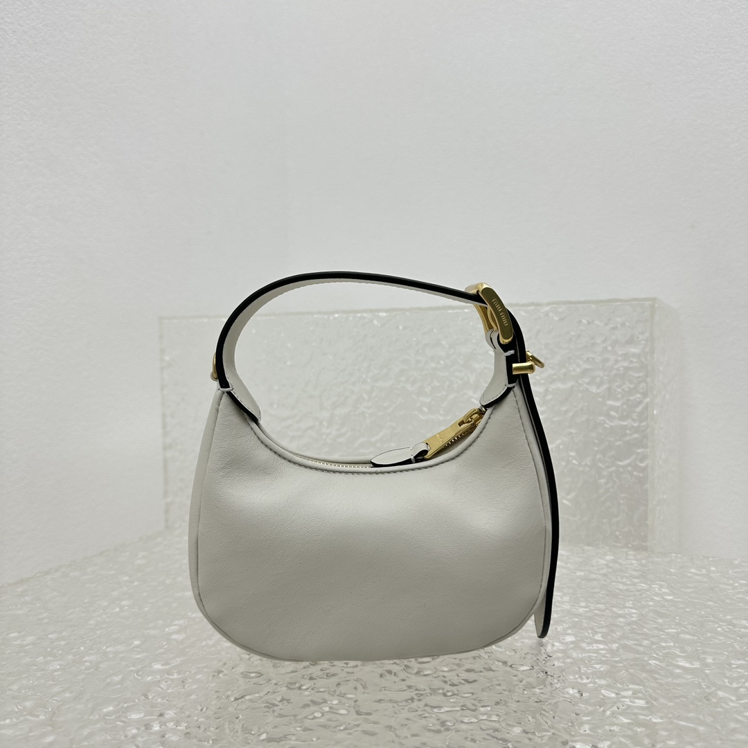 Miu Miu Leather Hobo Bag - DesignerGu