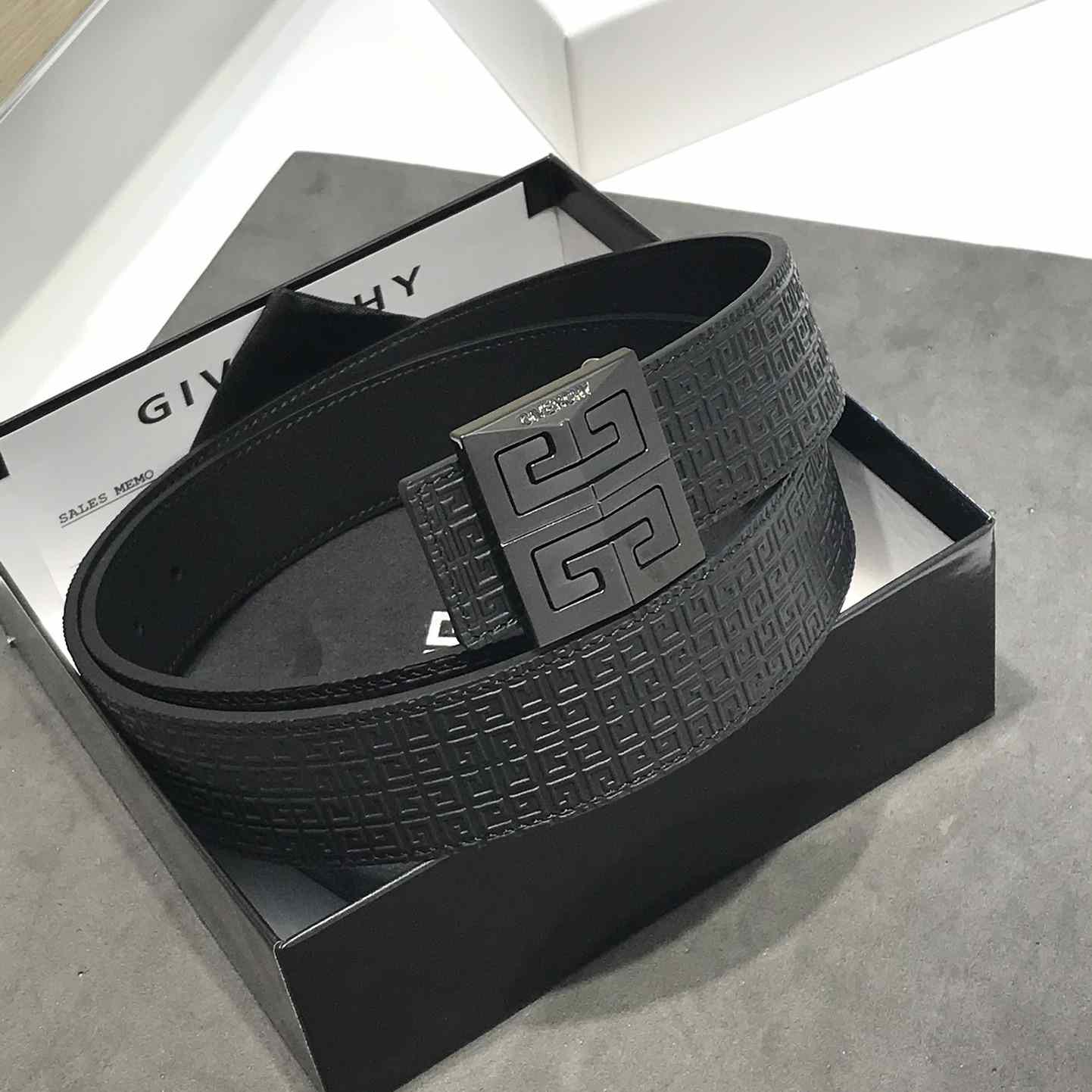 Givenchy 4G Reversible Belt In Leather And 4G Coated Canvas - DesignerGu