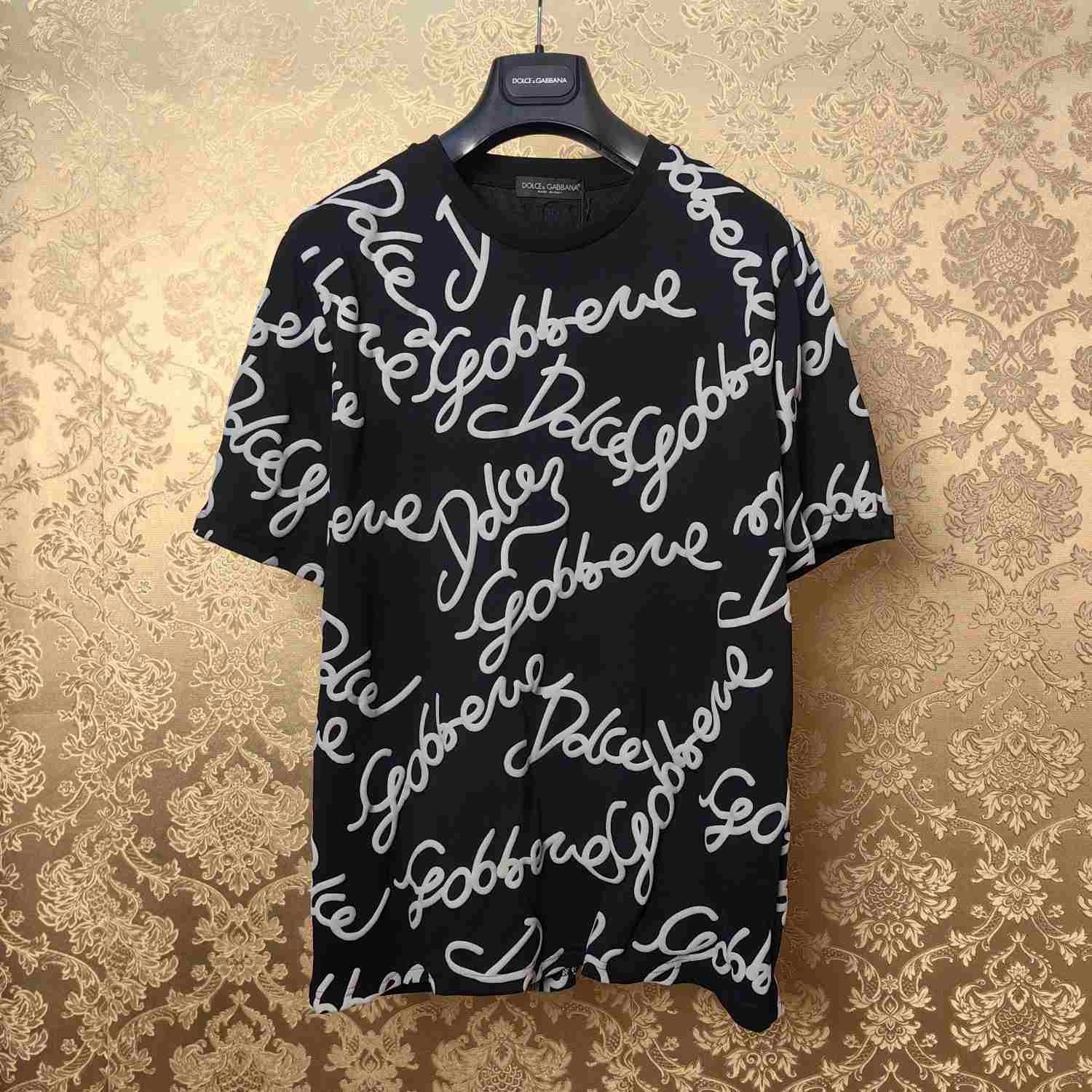 Dolce & Gabbana Jersey All Over Logo T-shirt - DesignerGu