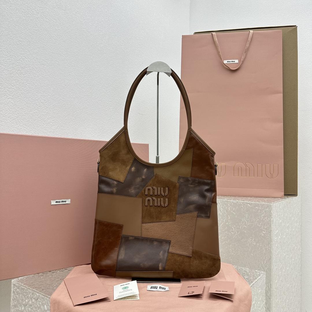 Miu Miu IVY Leather Patchwork Bag - DesignerGu