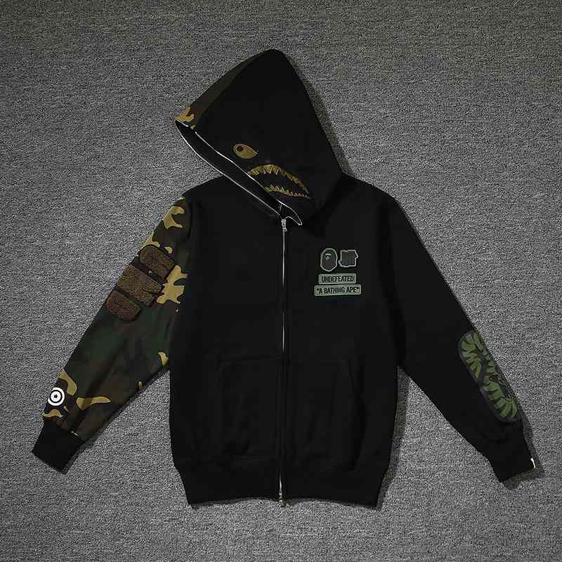 Bape x Undwoodland Camo Shark Hoodie - DesignerGu