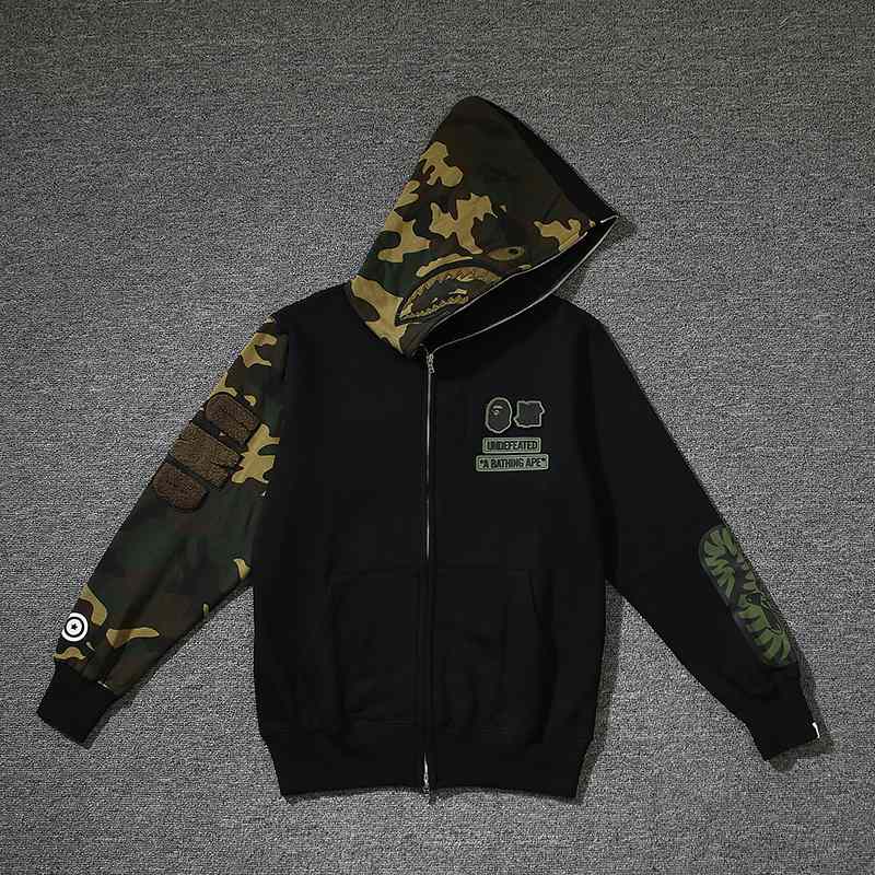 Bape x Undwoodland Camo Shark Hoodie - DesignerGu