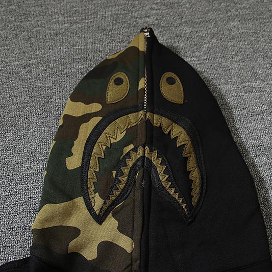 Bape x Undwoodland Camo Shark Hoodie - DesignerGu