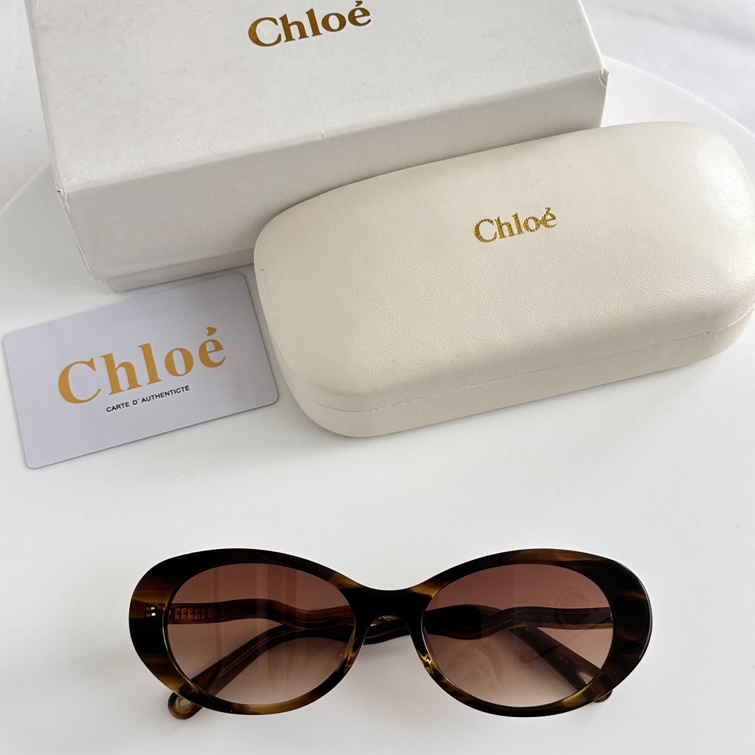 Chloe Eyewear Oval Frame Sunglasses   CH0088S - DesignerGu