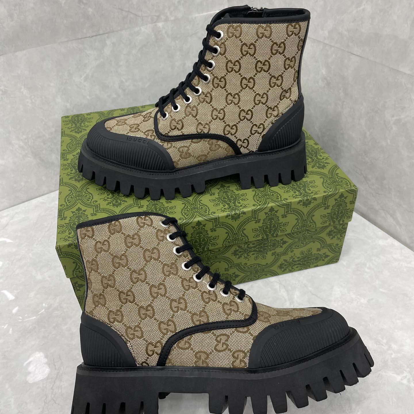 Gucci GG Canvas Boots  - DesignerGu