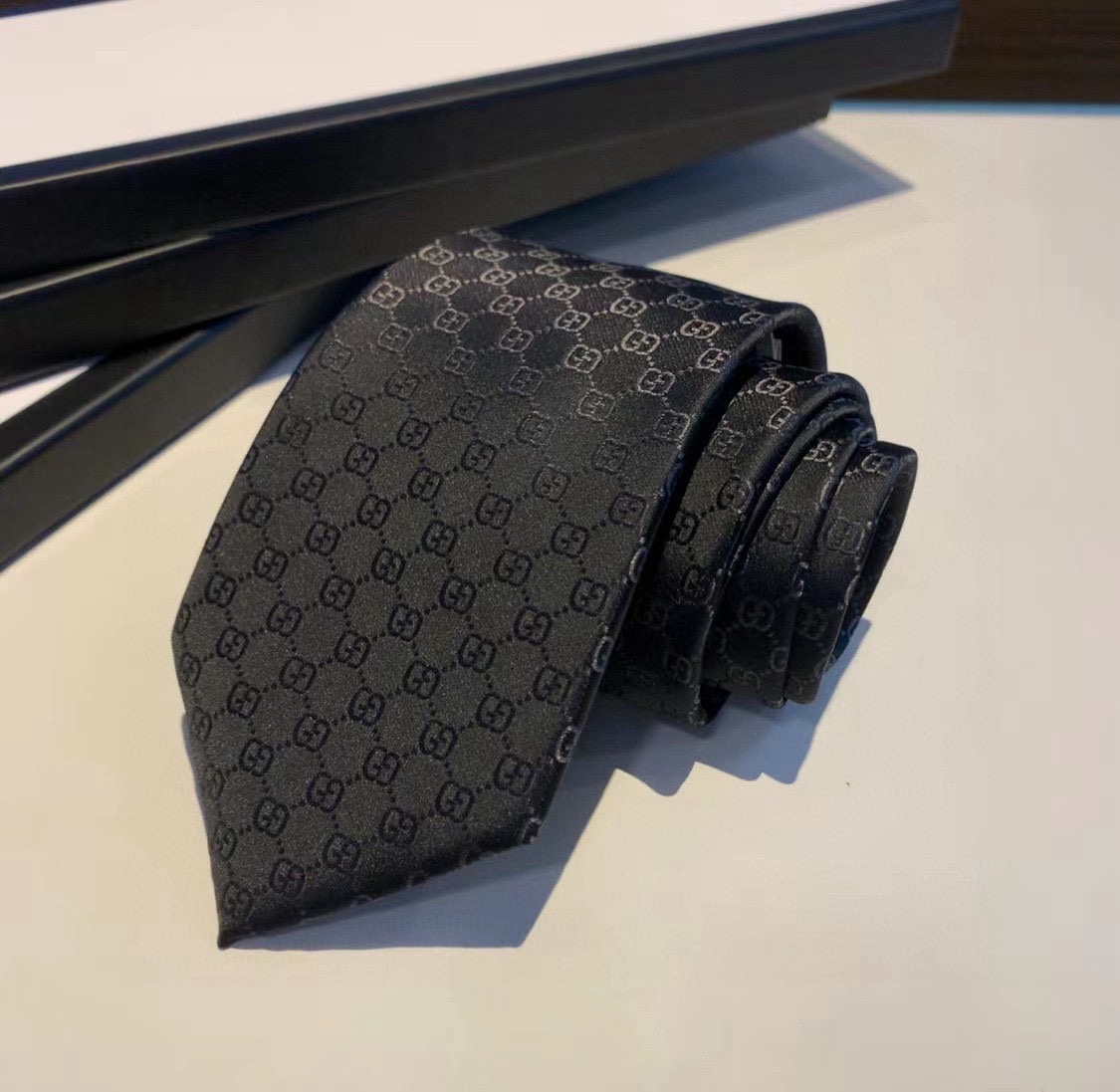 Gucci GG Pattern Silk Tie - DesignerGu