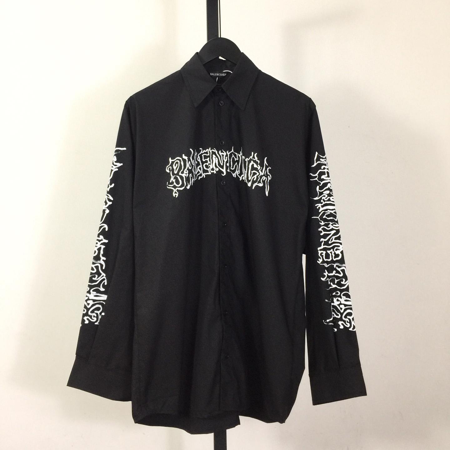 Balenciaga DIY Metal Outline Cotton Shirt - DesignerGu