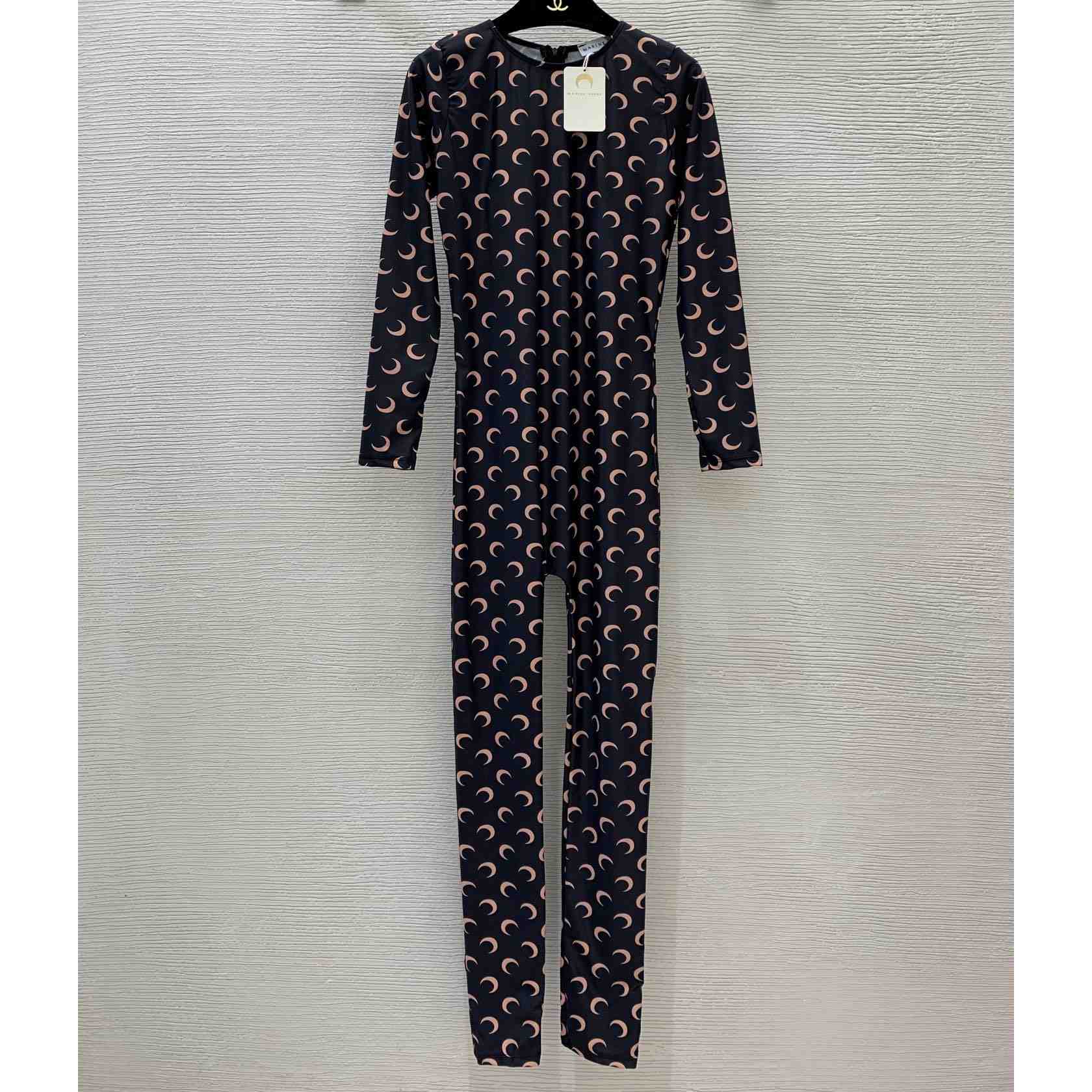 Marine Serre Tan All Over Moon Jumpsuit - DesignerGu