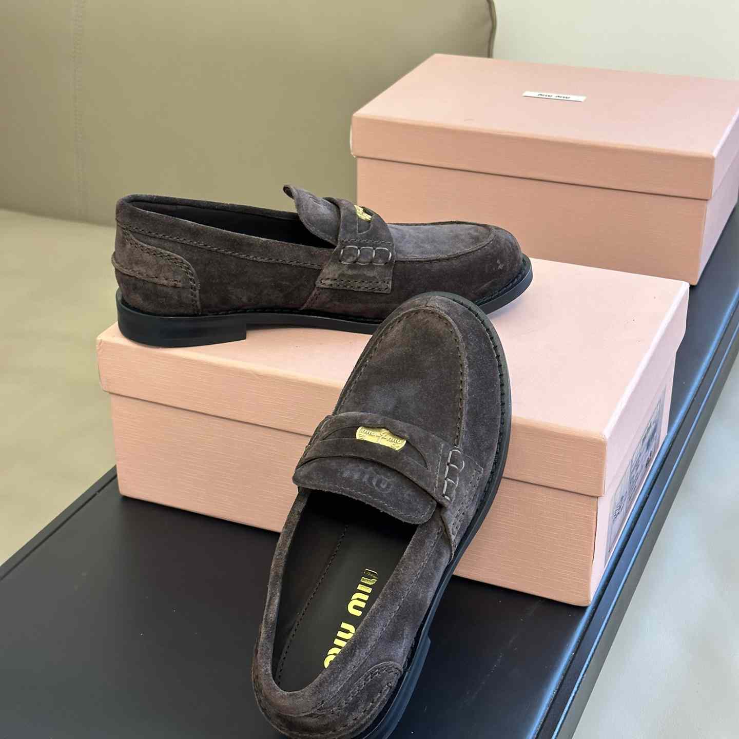 Miu Miu Suede Loafers - DesignerGu