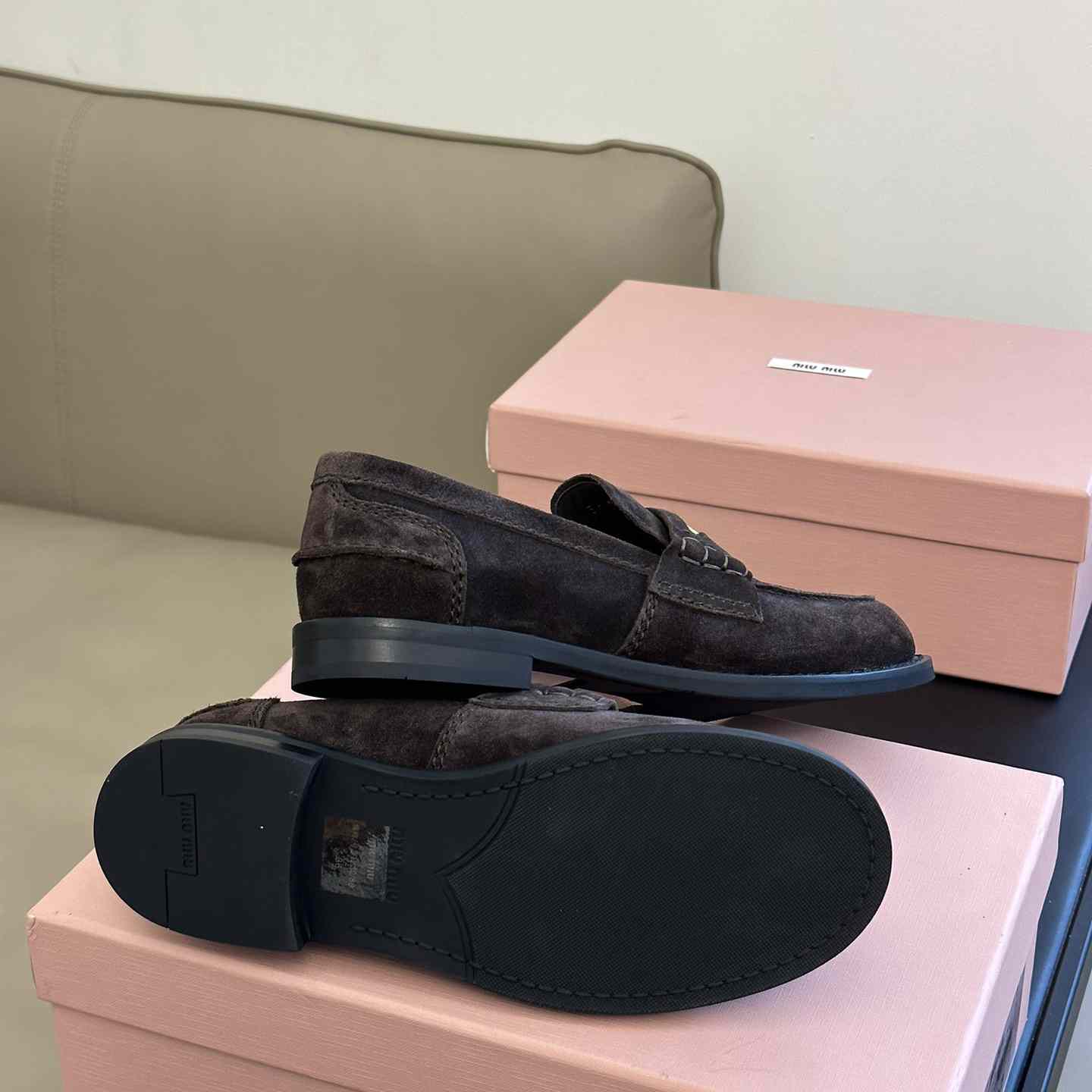 Miu Miu Suede Loafers - DesignerGu